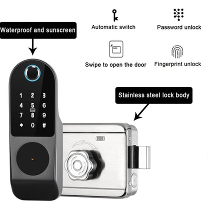 WIFI Remote Unlock Fingerprint Garden Gate Apartment Outdoor Waterproof Smart Lock