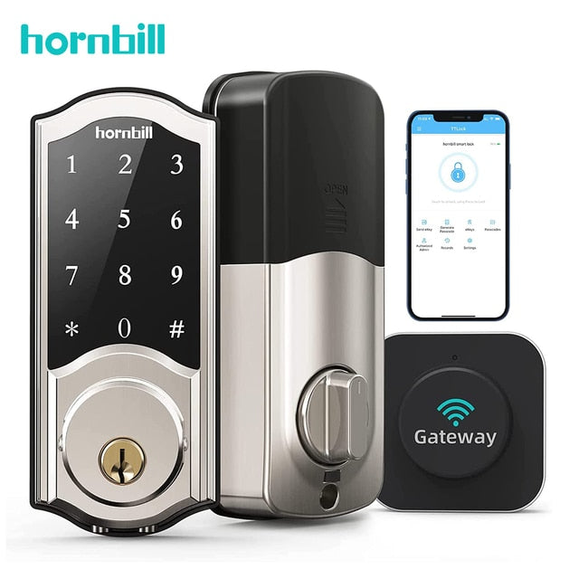 Electronic Smart Door Lock With Remote WiFi Bluetooth Password Keypad Unlock Locks
