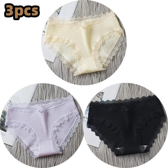 3PCS Easy Breathable Cotton Panties