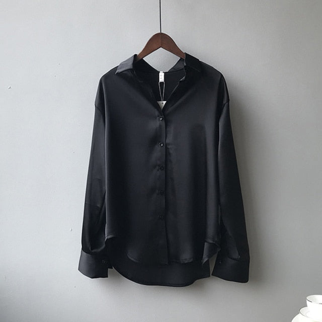 Vintage Satin Silk Shirt Blouse